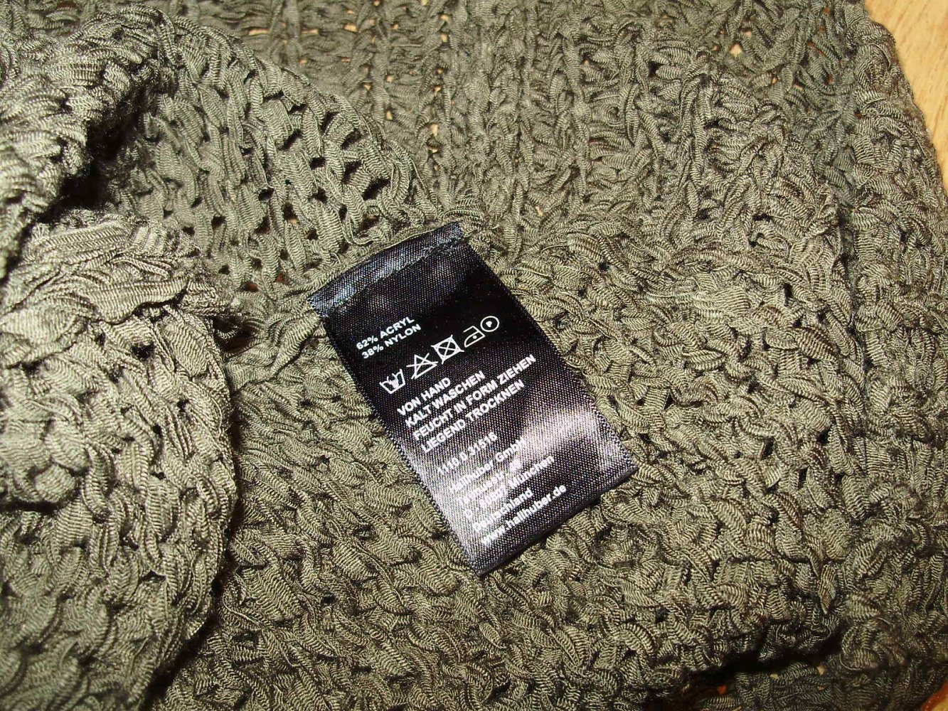 Hallhuber KA Pullover khaki Bändchen Gr XS = S