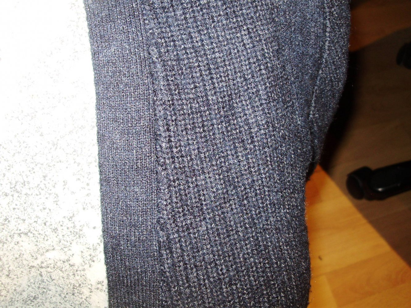 Vila Cardigan lang offen blau meliert S