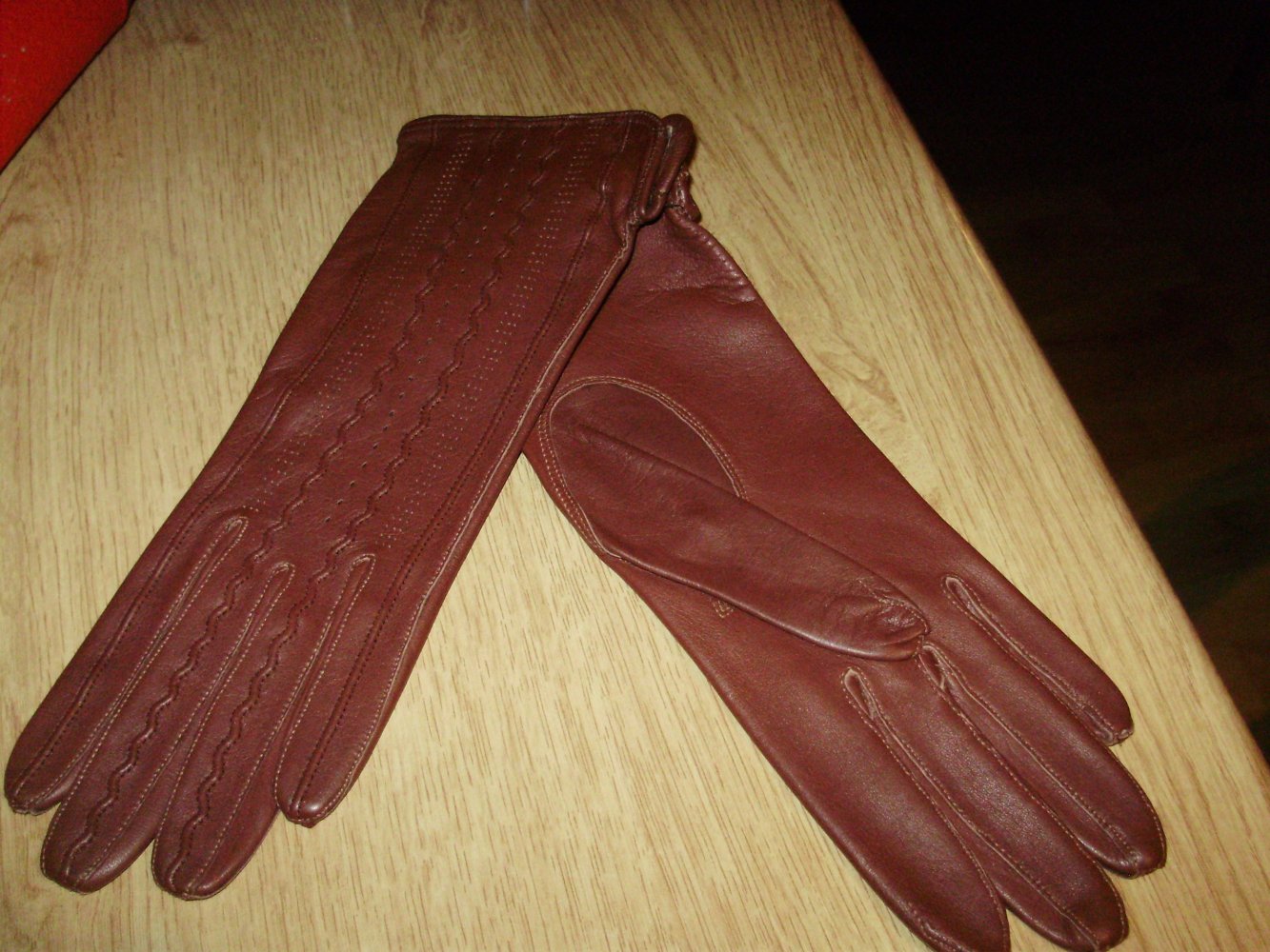 Echt  Leder Handschuhe braun Gr 6 NEU