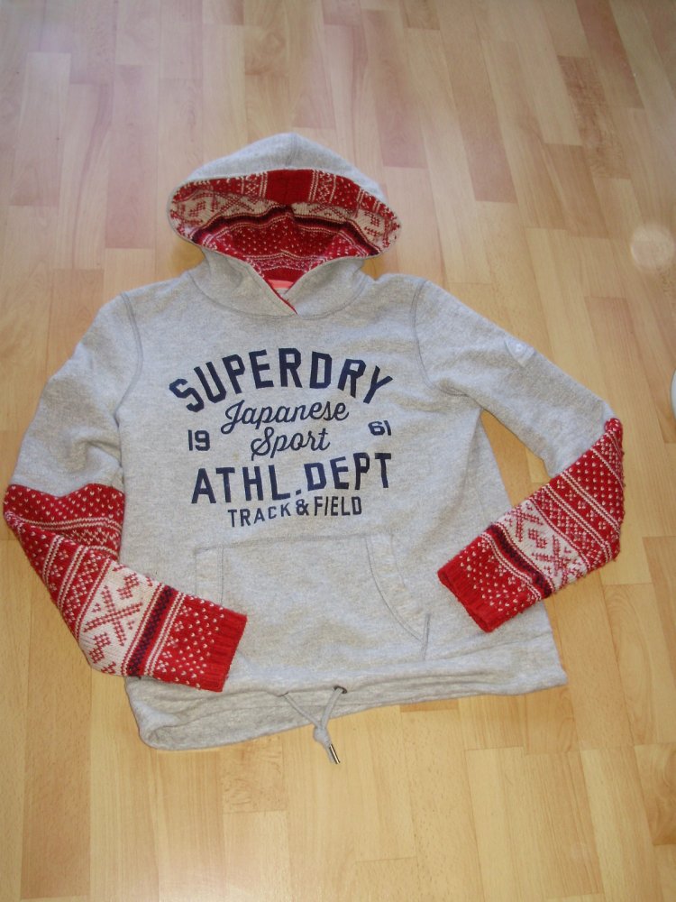 Superdry Sweat Hoodie Wolle Norwegermuster L