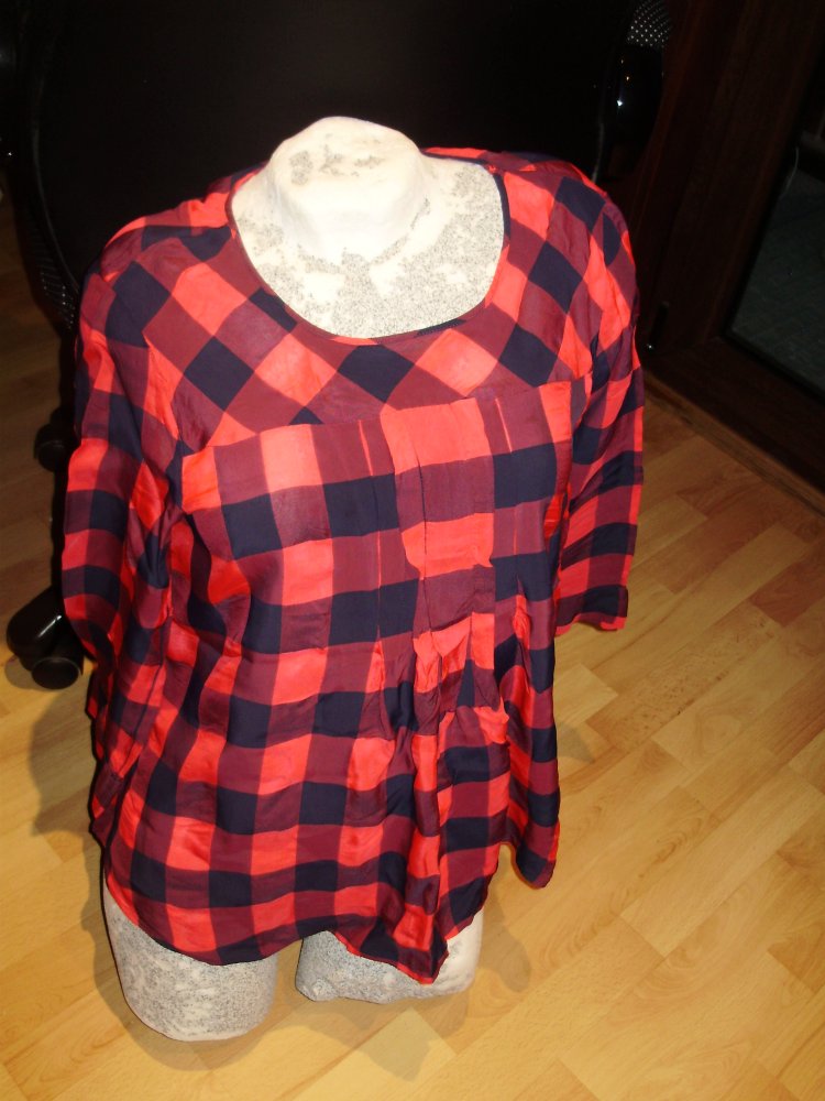 Max & CO Bluse schwarz rot Karo weit ausgefallen S M