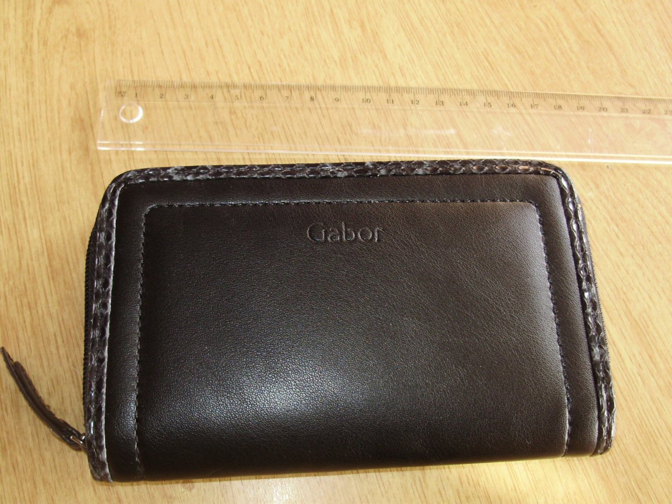 Gabor Geldbörse schwarz mit Kroko NEU