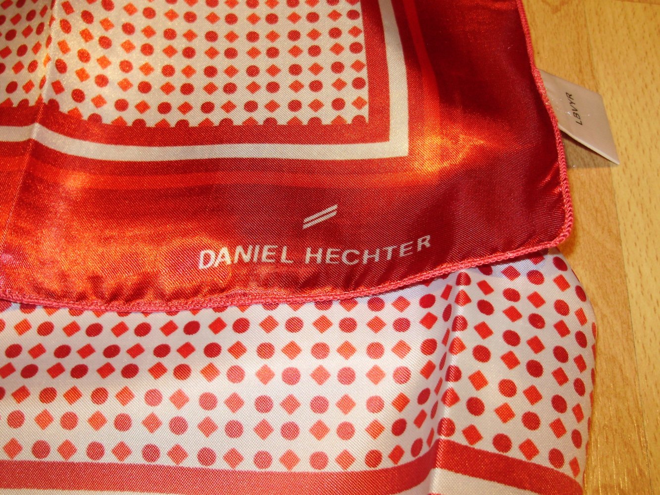 Daniel Hechter Tuch wie Satin OVP rot weiß Muster 50 x 50 cm