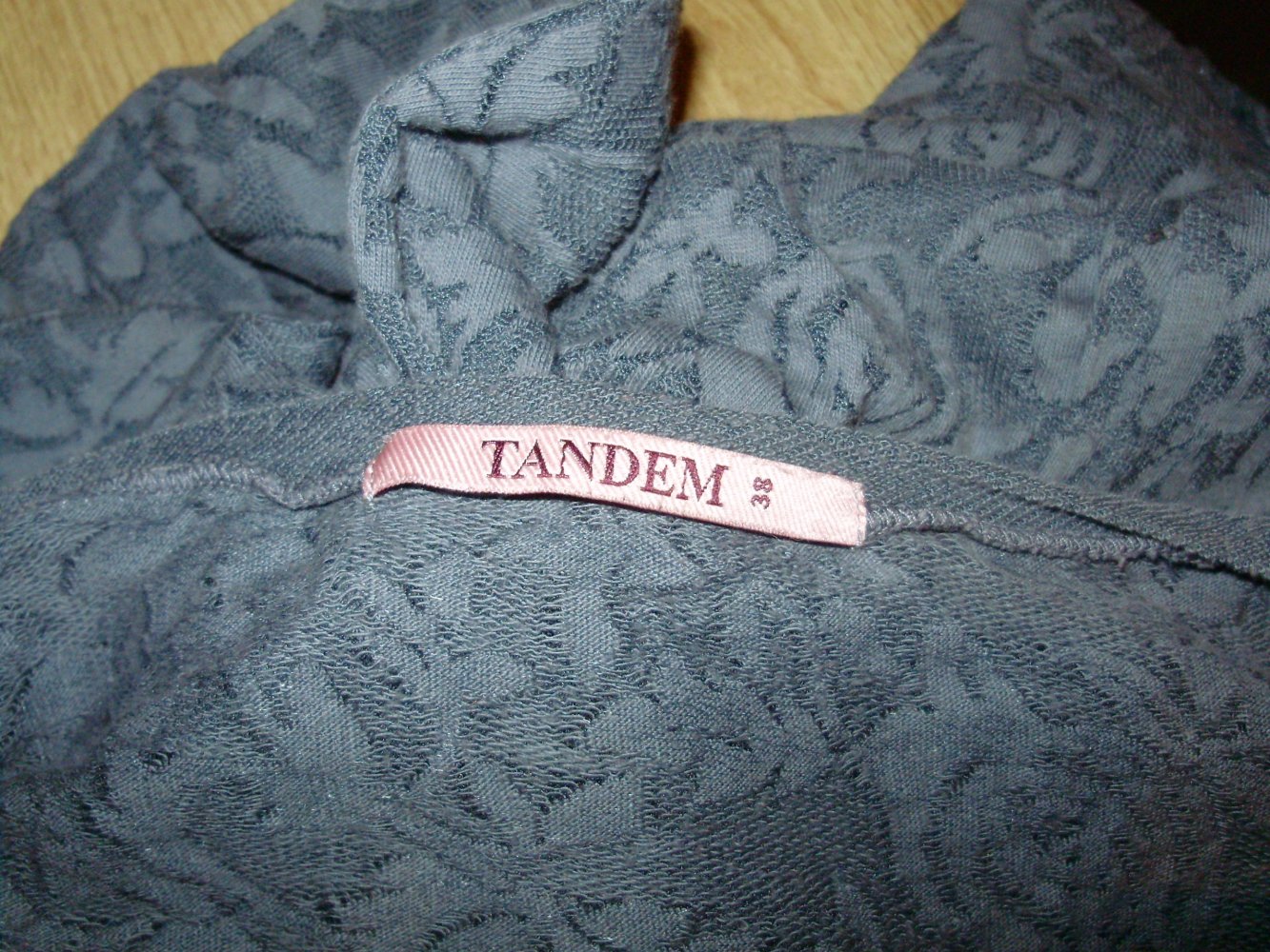 Tandem Kleid Spitze Langarm grau 38