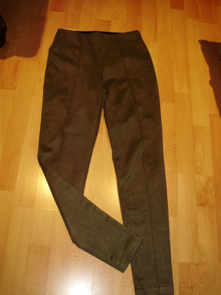 Freequent Hose wie Wildleder khaki S