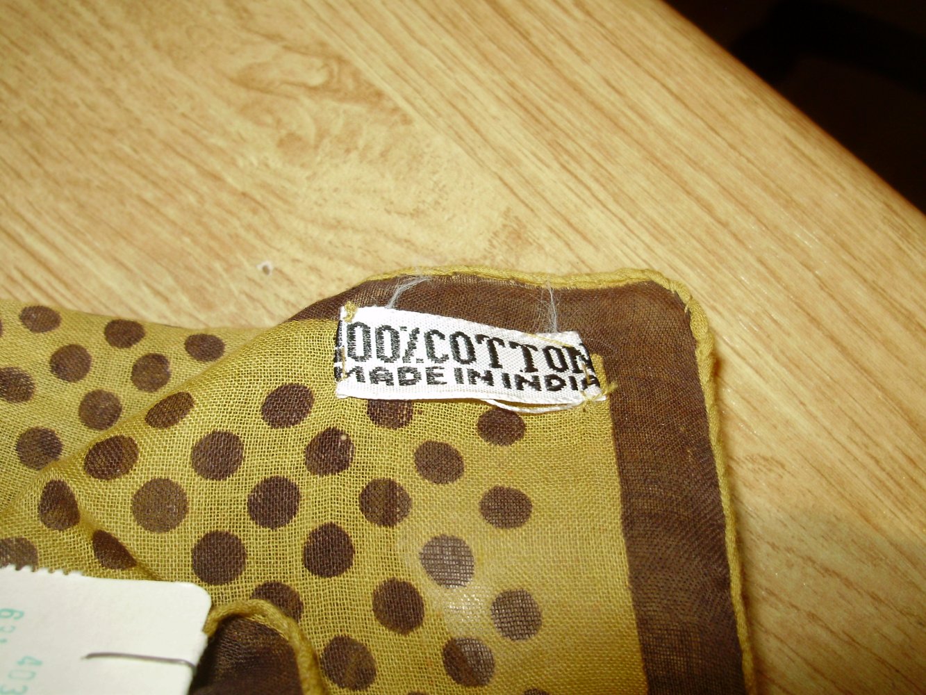 Tuch braun Dots Vintage 100% Baumwolle India Neu 