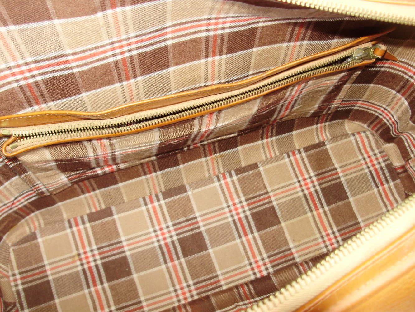 Vintage Echt Leder Weekender Tasche braun ausgefallen