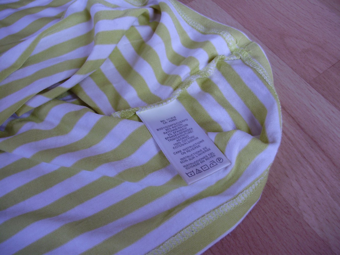 Michael Kors Shirt Sonnengelb- weiß Streifen schöner romantischer Ausschnitt Gr M