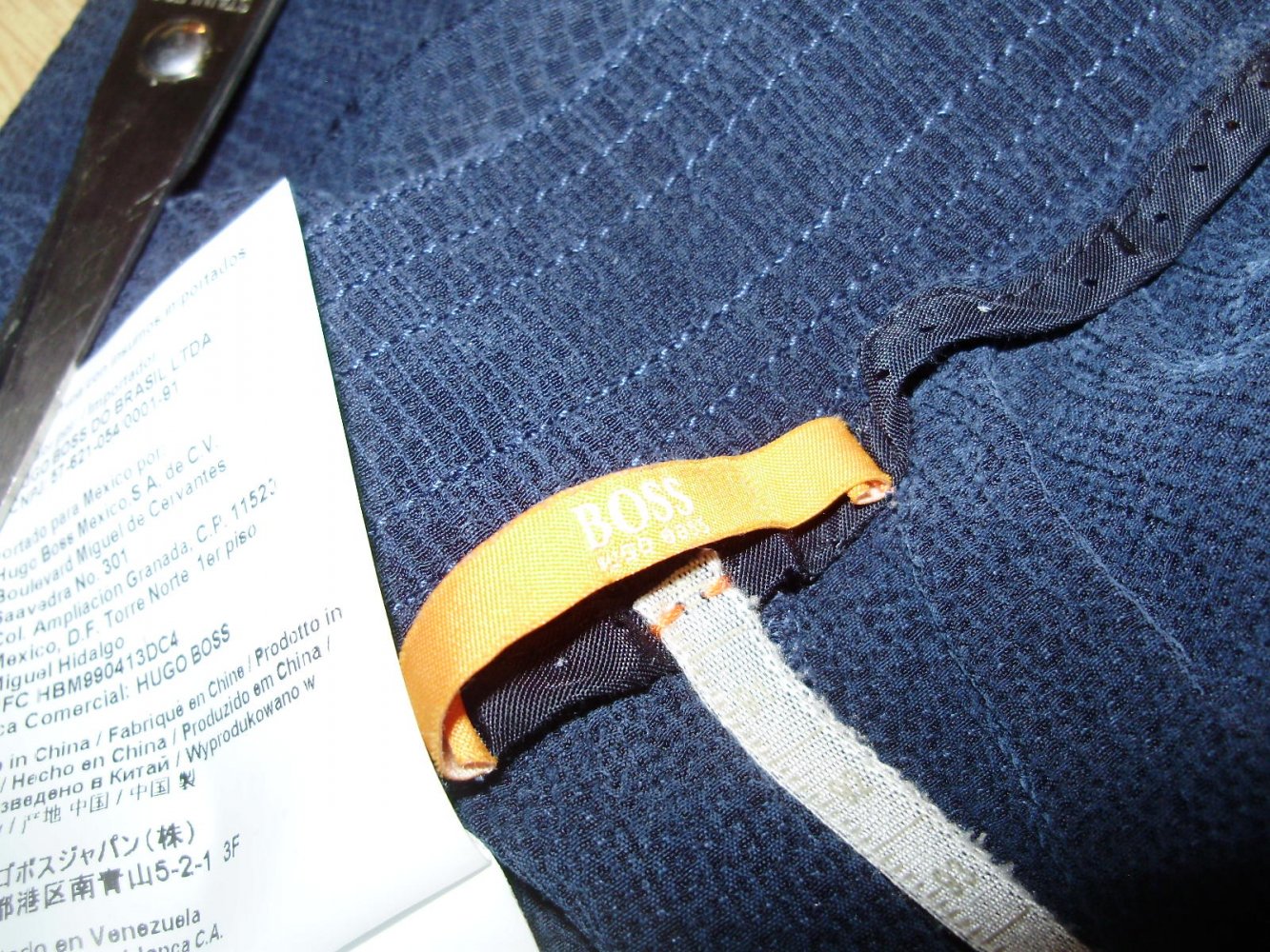 Hugo Boss Hose bequem d. blau 100% Cupro 36