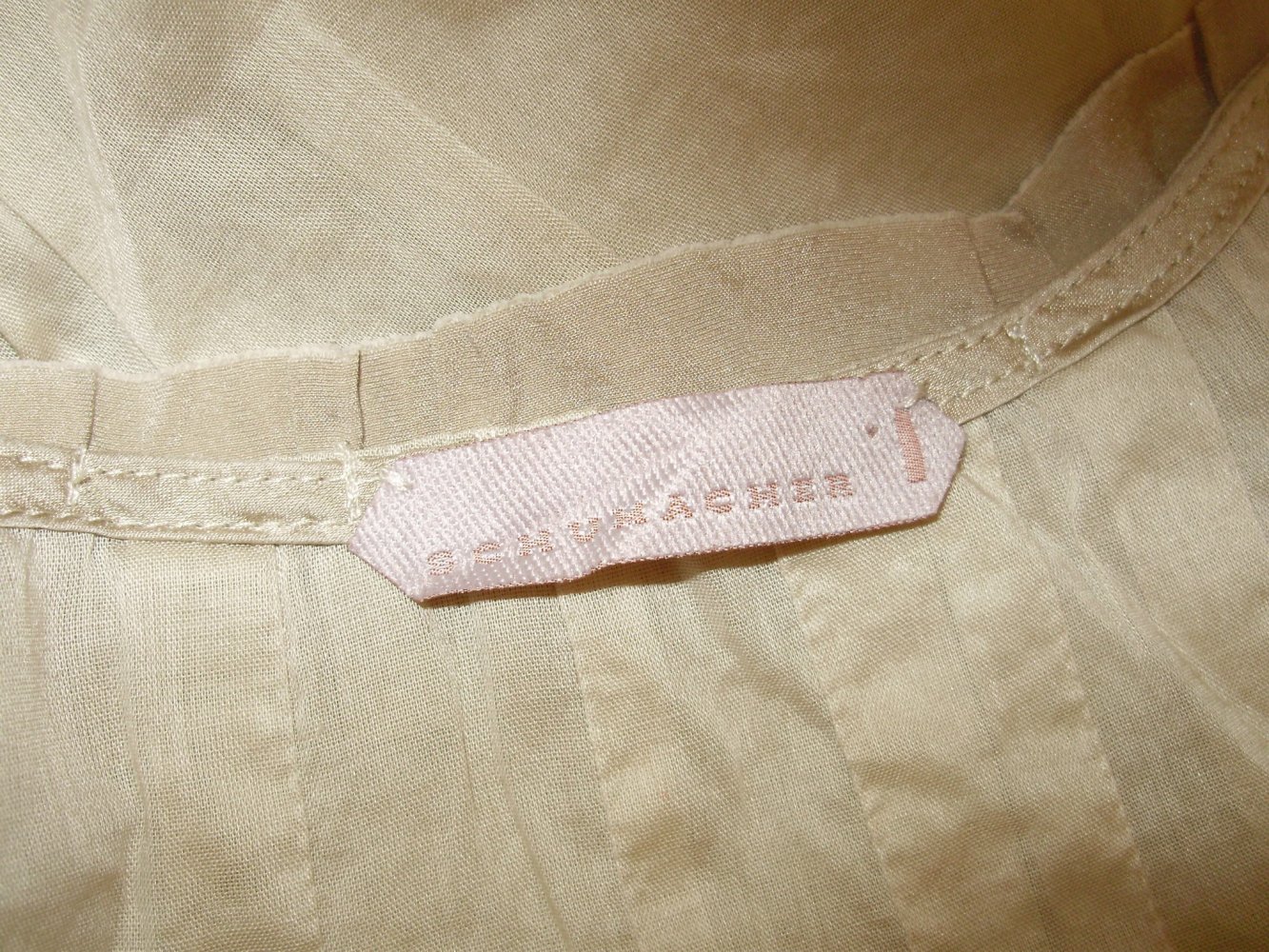 Schumacher Tunika Top beige -braun ausgefallen M passend