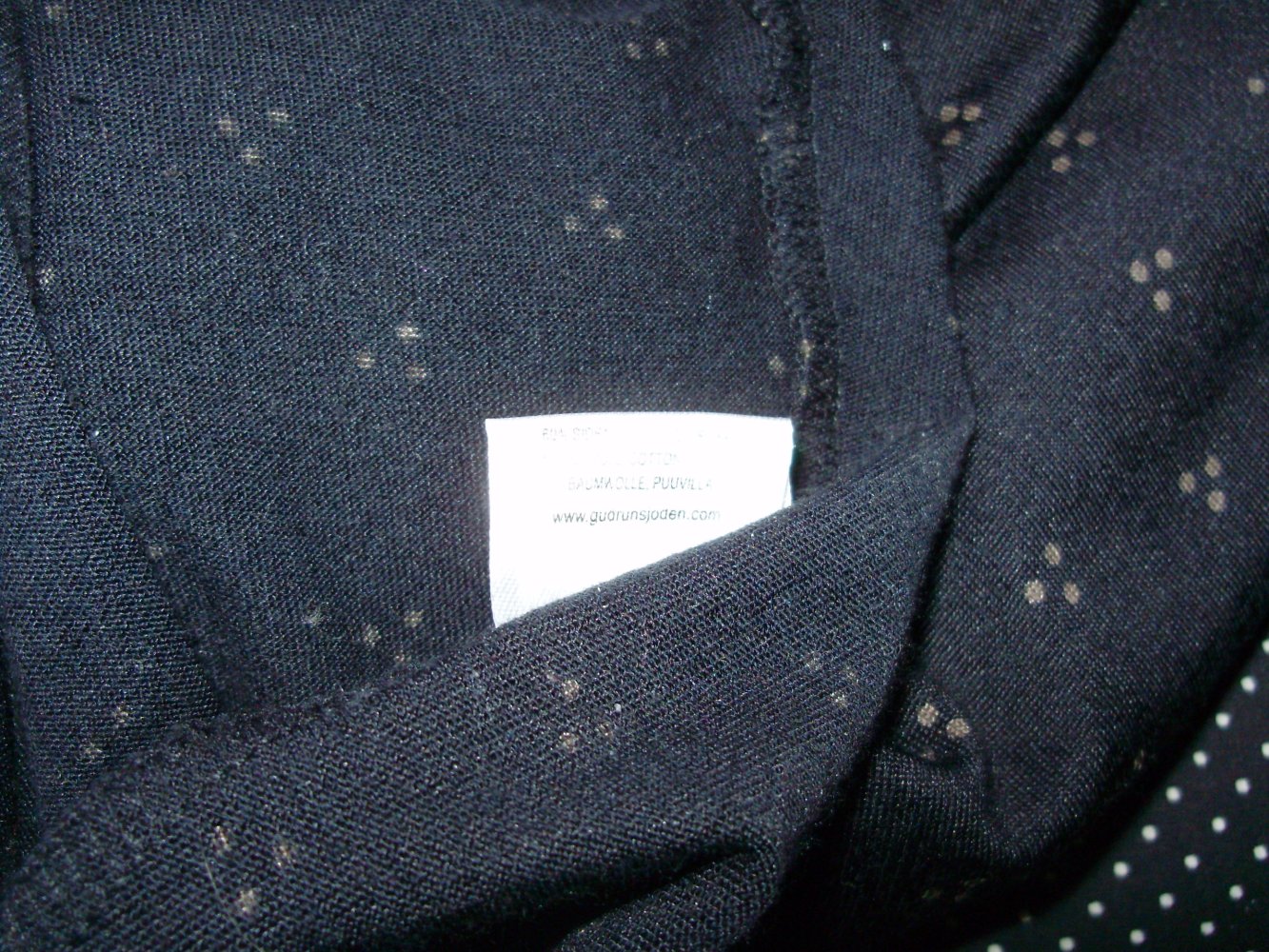 Gudrun Sjöden Kleid LA BW / Seide schwarz Muster midi S