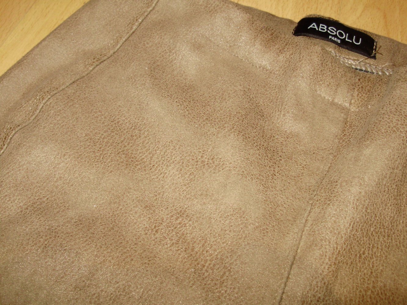 Absolu Paris Wildlederimitat Leggings hellbraun 36