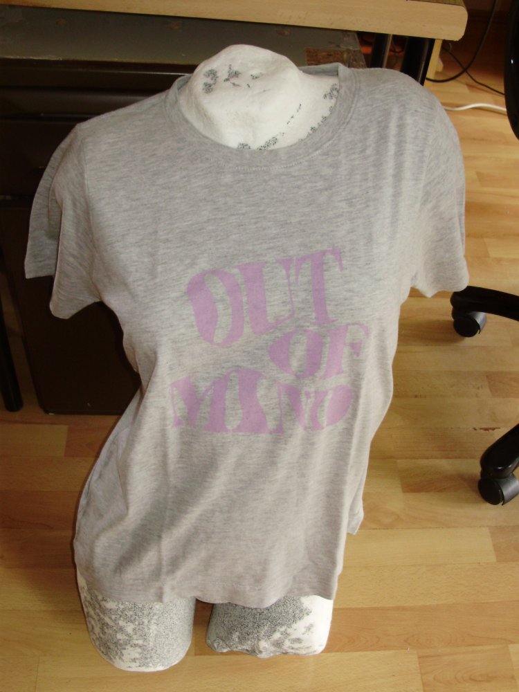 Ichi Shirt hellgrau Print M