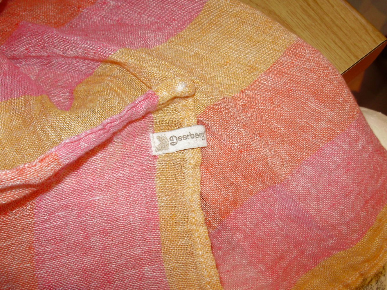 Deerberg Schal BW Leinen rose orange groß