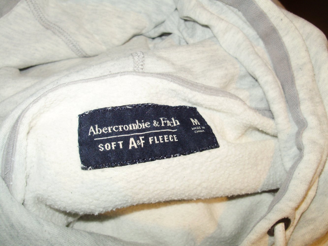 Abercrombie & Fitch Hoodie hellgrau lang M