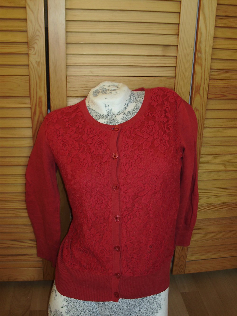 van heusen Cardigan rot Spitze vorne XS S