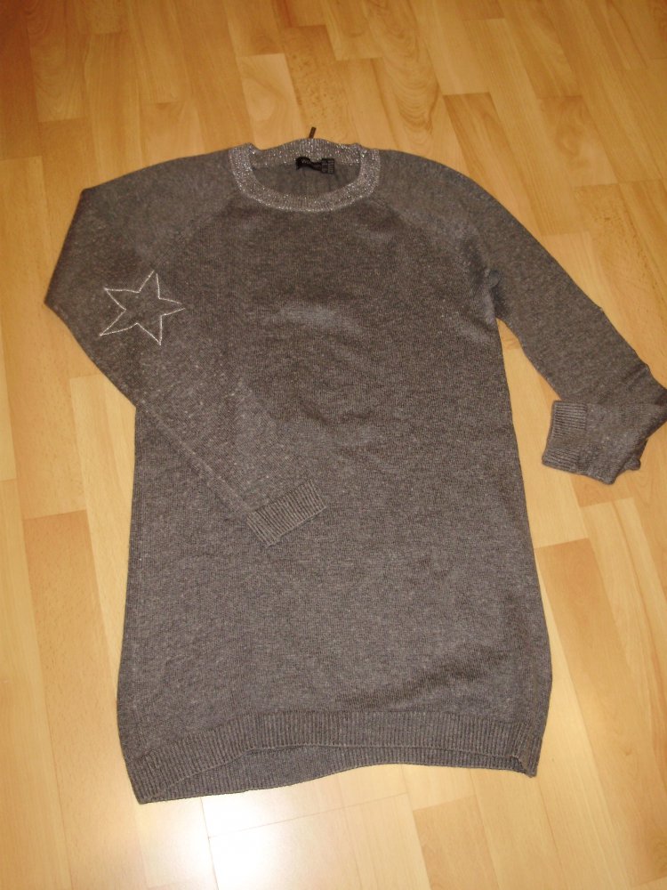 TCM Pullover Kleid grau silber Gr 36 /38 wie neu