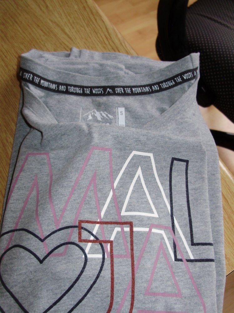 Maloja Shirt hellgrau Labelprint S