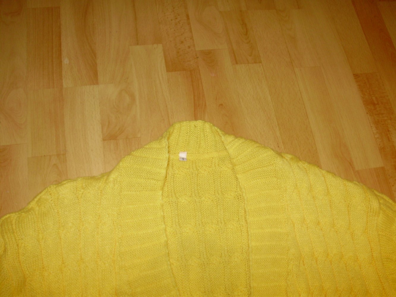 Strickmantel lan sonnenblumengelb Taschen S