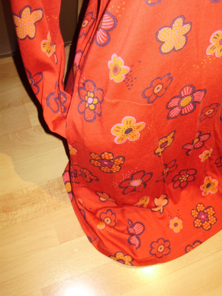 Gudrun Sjöden Kleid rot bunte Blumen Baumwolle organic M