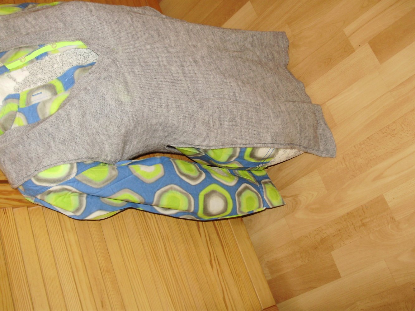 Rich & Royal Pullunder grau ausgefallen Wolle / Alpaka S