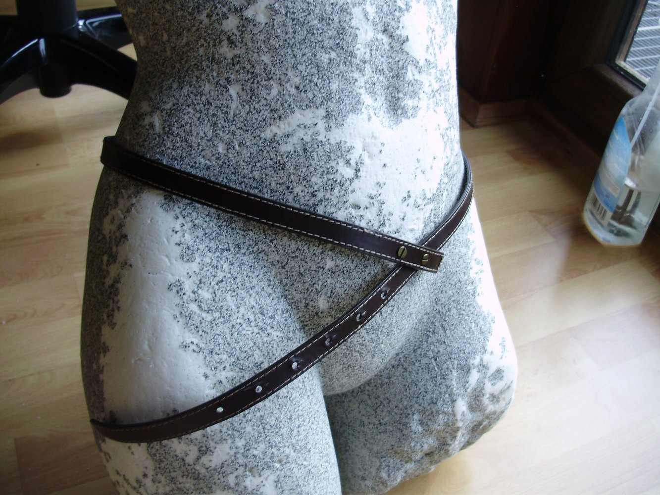 Leder Gürtel dunkelbraun schmal Hüftgürtel