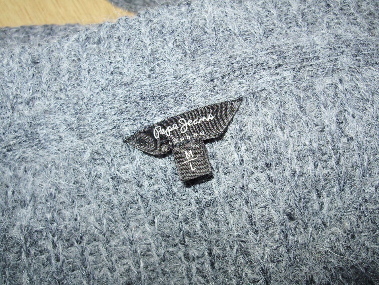 Pepe Jeans Kuschel Kleid grau Wolle / Mohair grau M L