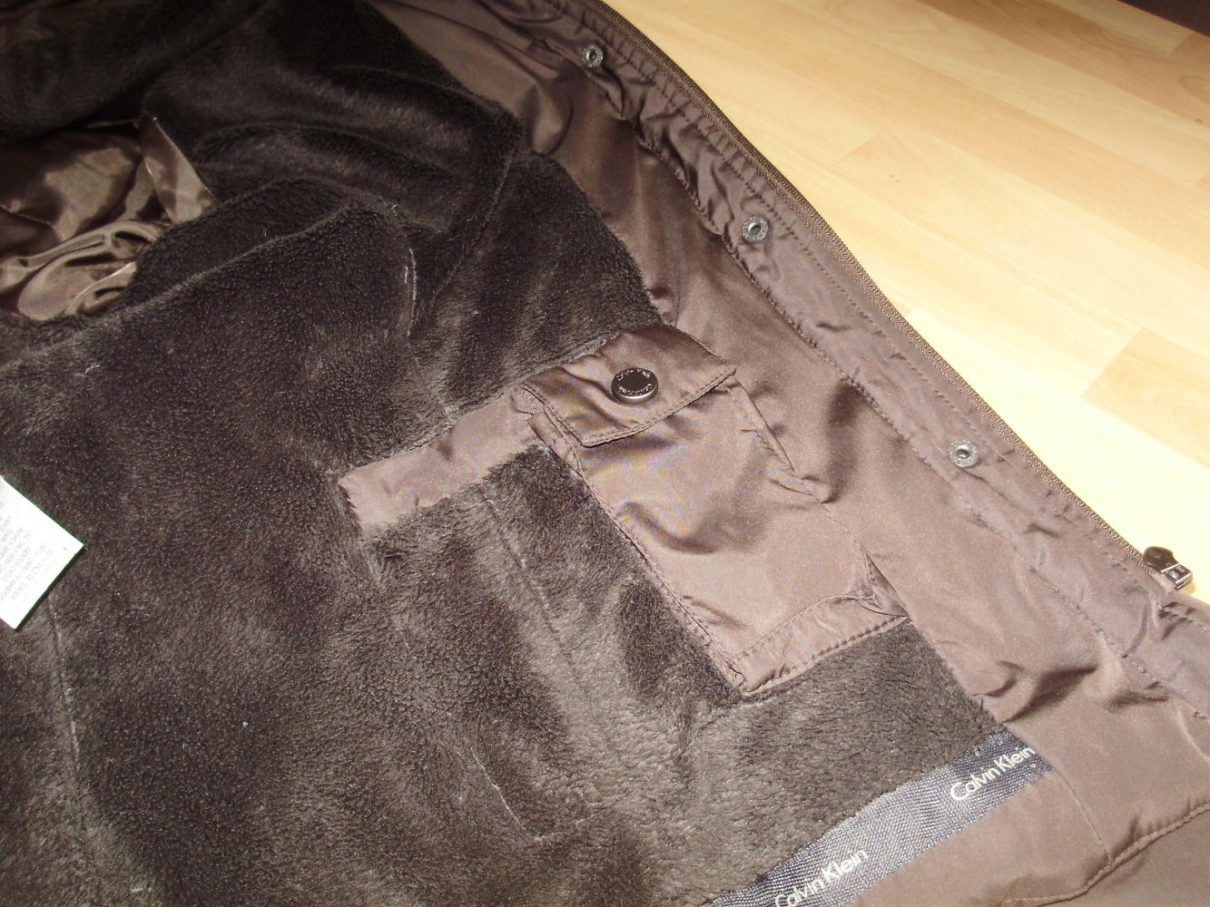 Calvin Klein Stepp Jacke Innenfutter Pelzimitat ausgefallen Gr M