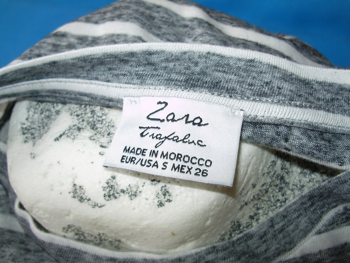 Zara Shirt ausgefallen grau tolle Ärmellösung 50% Leinen S