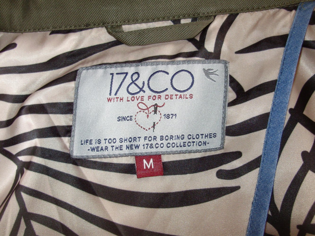 17&Co Fussl Trench locker khaki M NEU