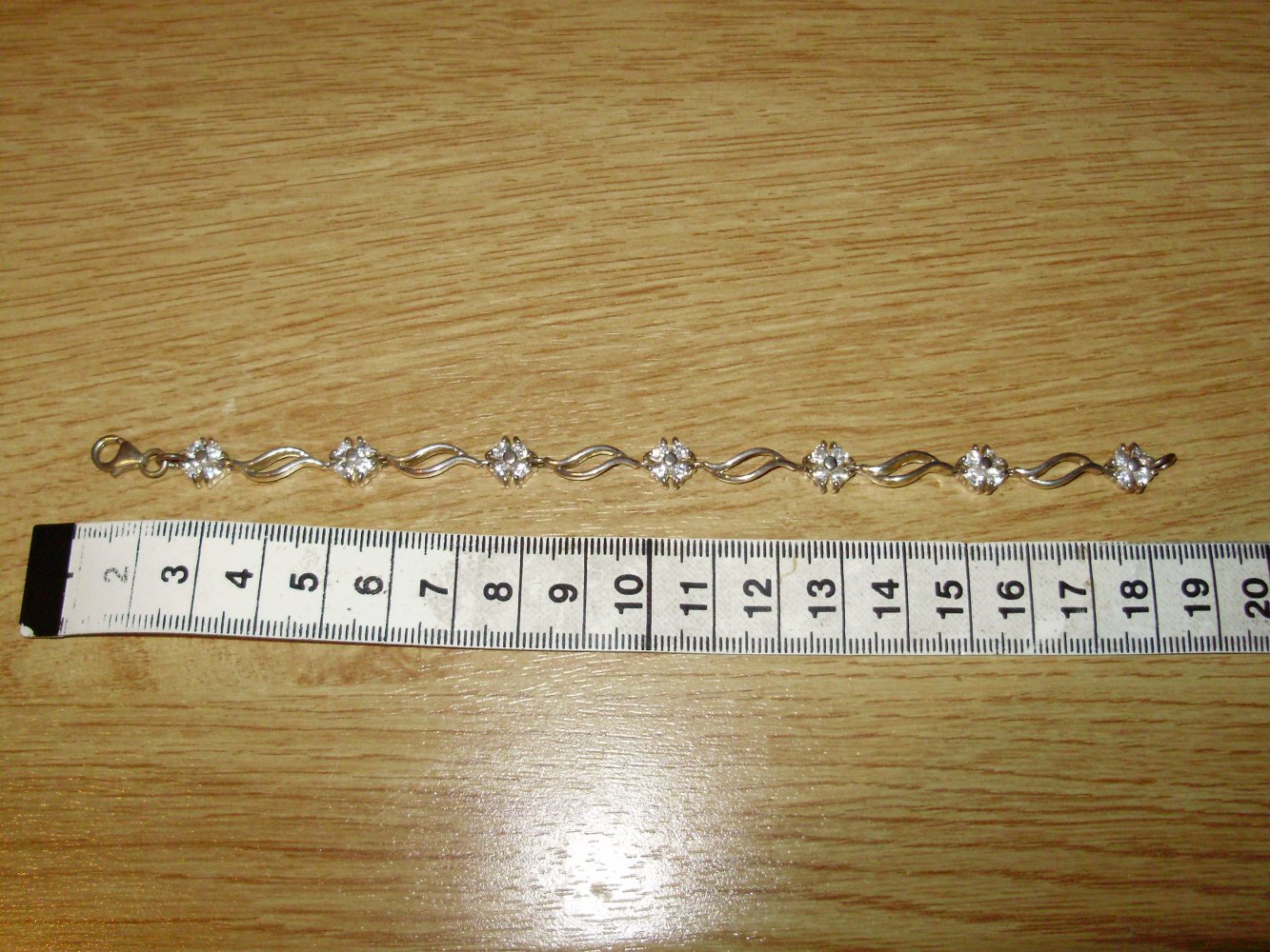 Armband silbern Glitzerblumen wie neu