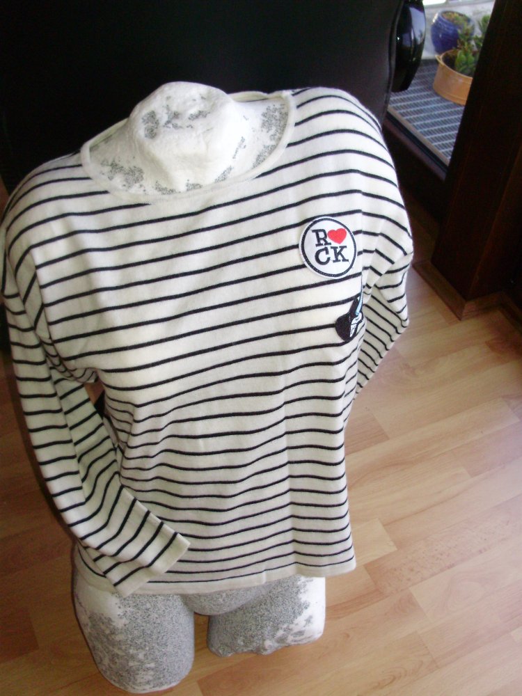 Sweewe Pullover Feinstrick beige Applikation S/ M