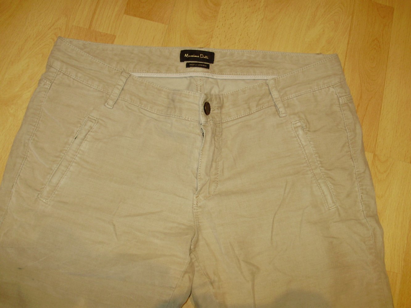Massimo Dutti Samt Hose beige braun Gr 40