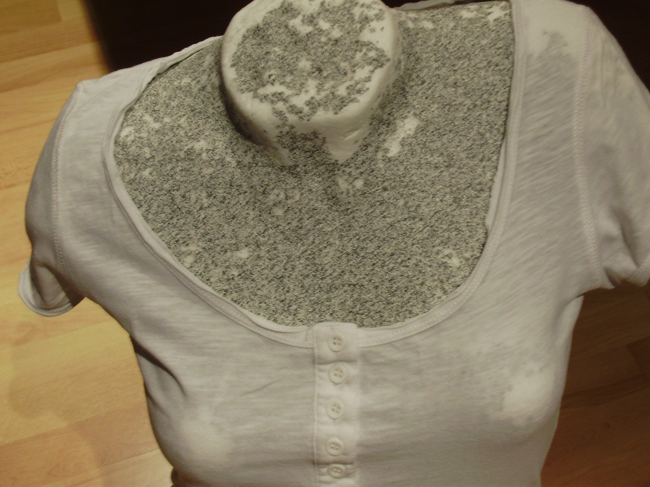 Review Longsleeve Knöpfe Vintage weiß S