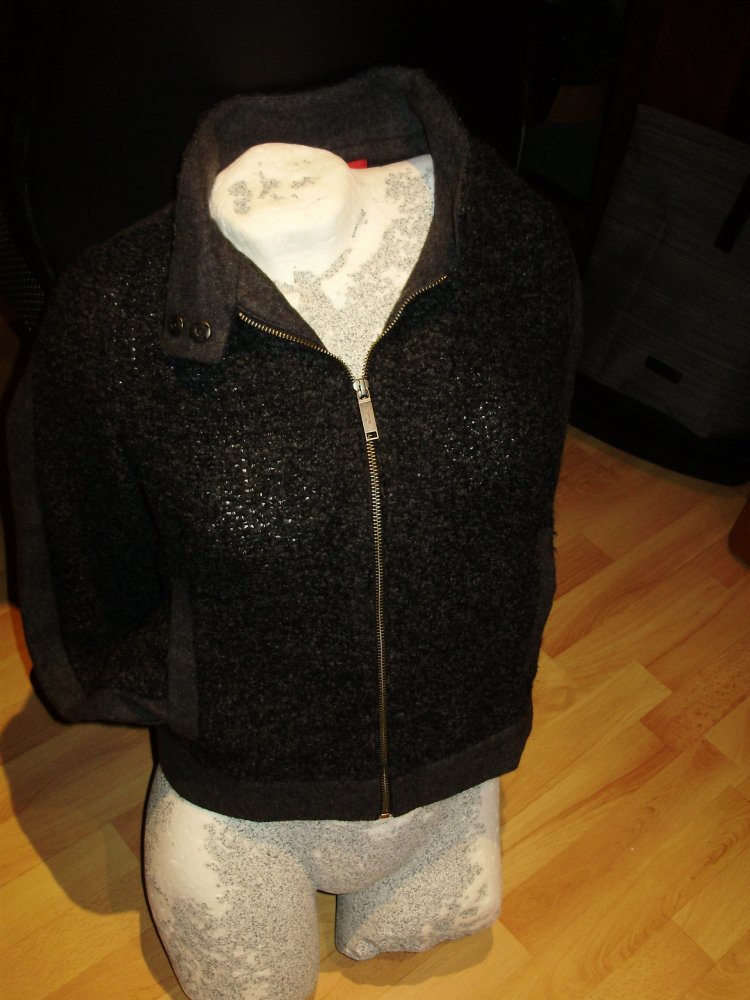 s. oliver Jacke dunkelgrau kuschelig warm Gr 38