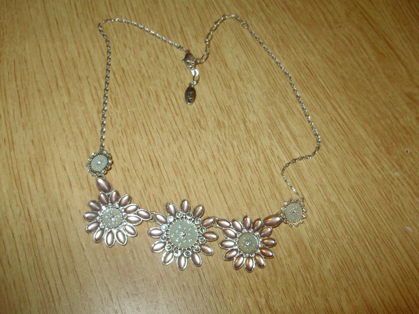 Pilgrim Kette Collier silber Blumen groß 48 cm