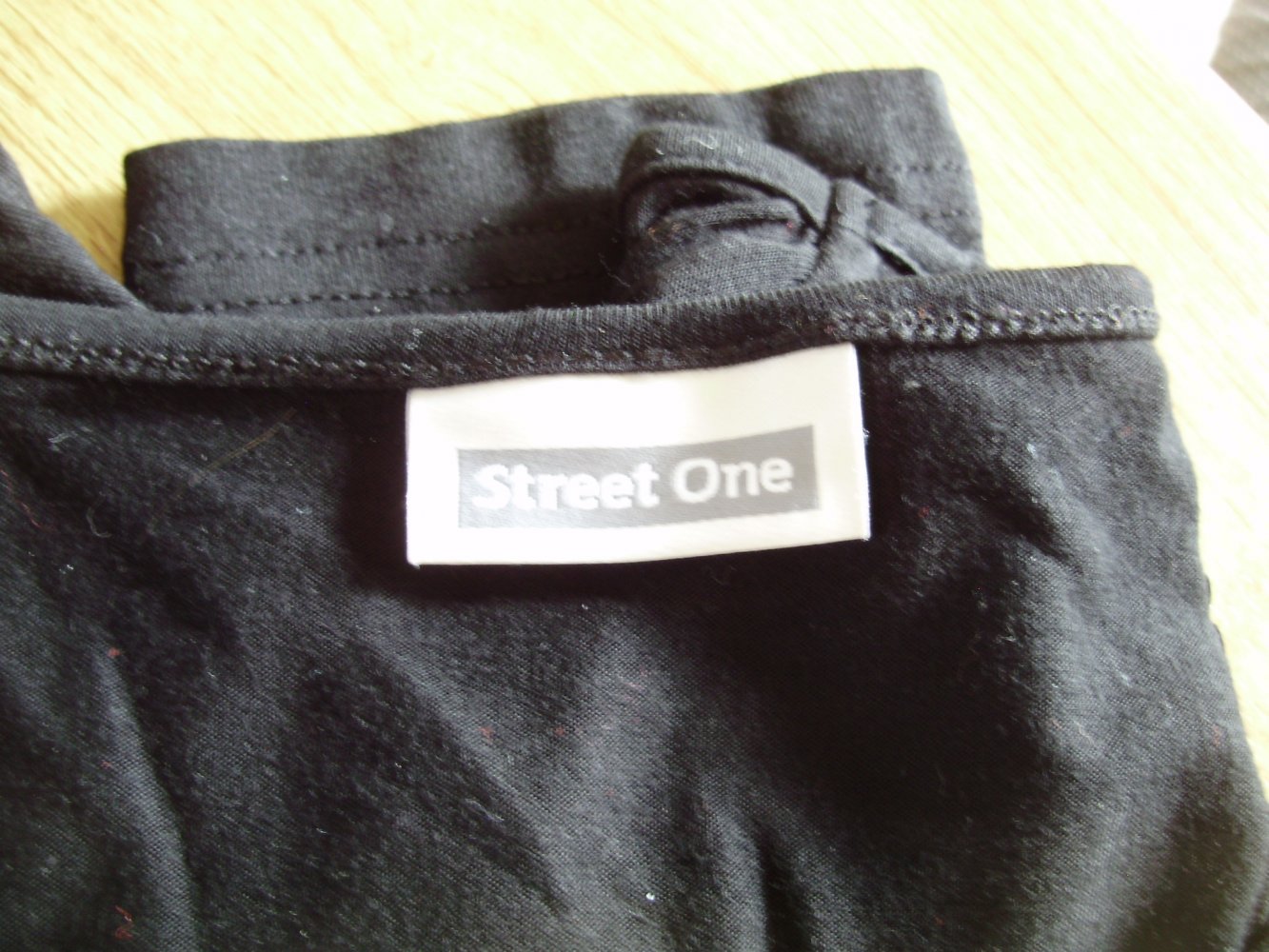 Street one Langarm Shirt schwarz Pailletten 36