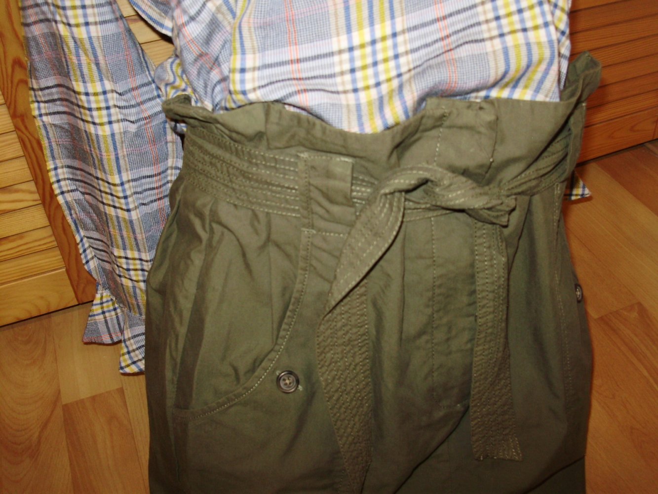 Promod Rock knielang khaki ausgefallen S M