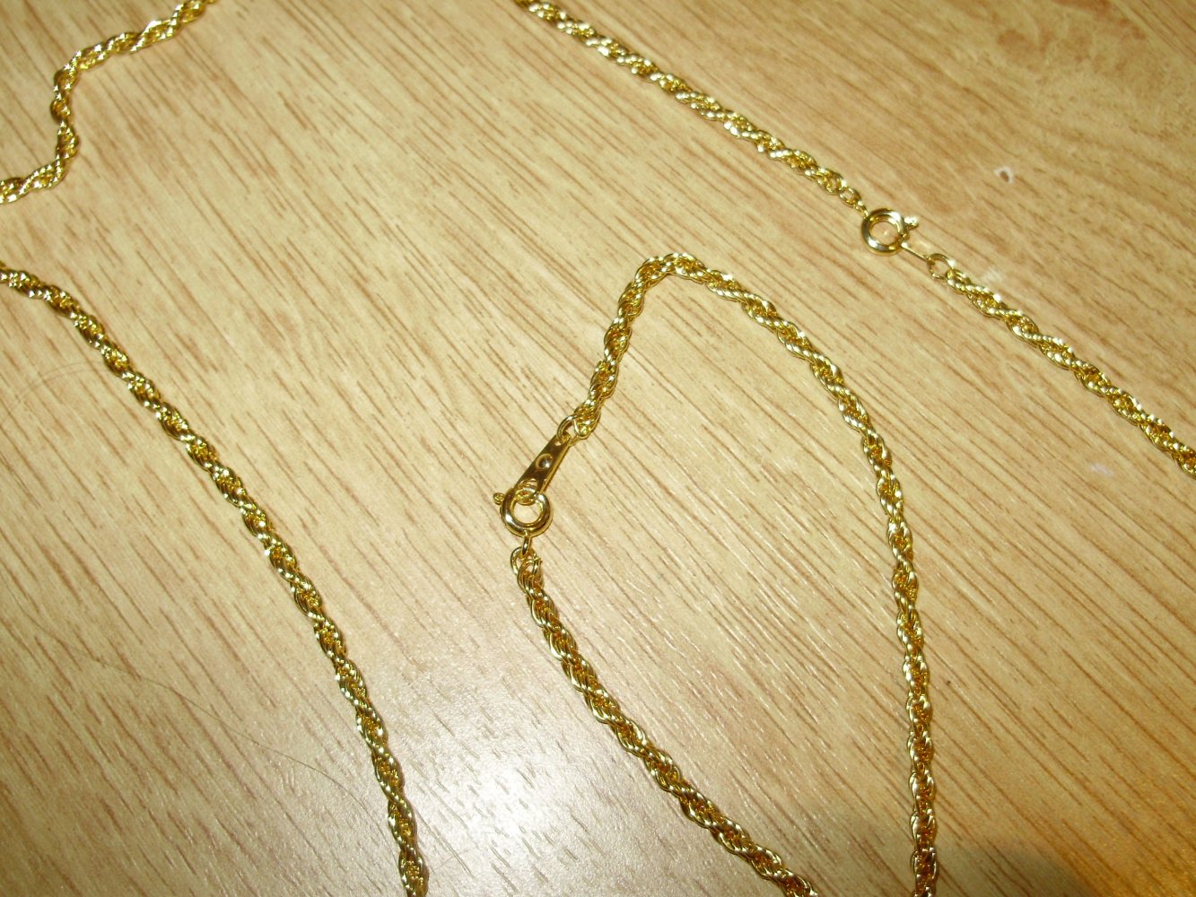 Kette 60cm + Armband 20cm golden in sich gedreht NEU