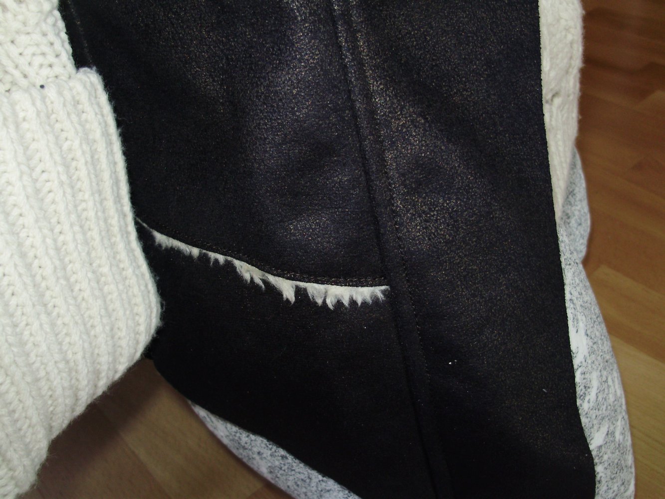 Street one Weste braun Lederimitat innen Fellimitat S