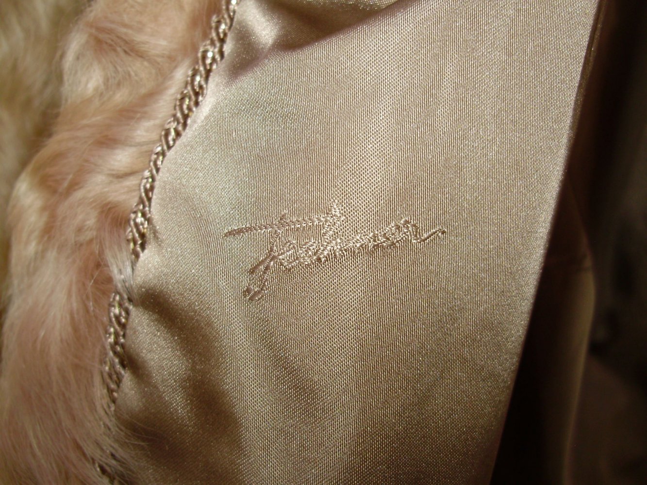 Fechner Mantel Nerz braun Gr S/ M passend