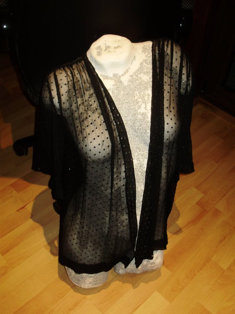 Jacke zart festlich Glitzersteine schwarz M