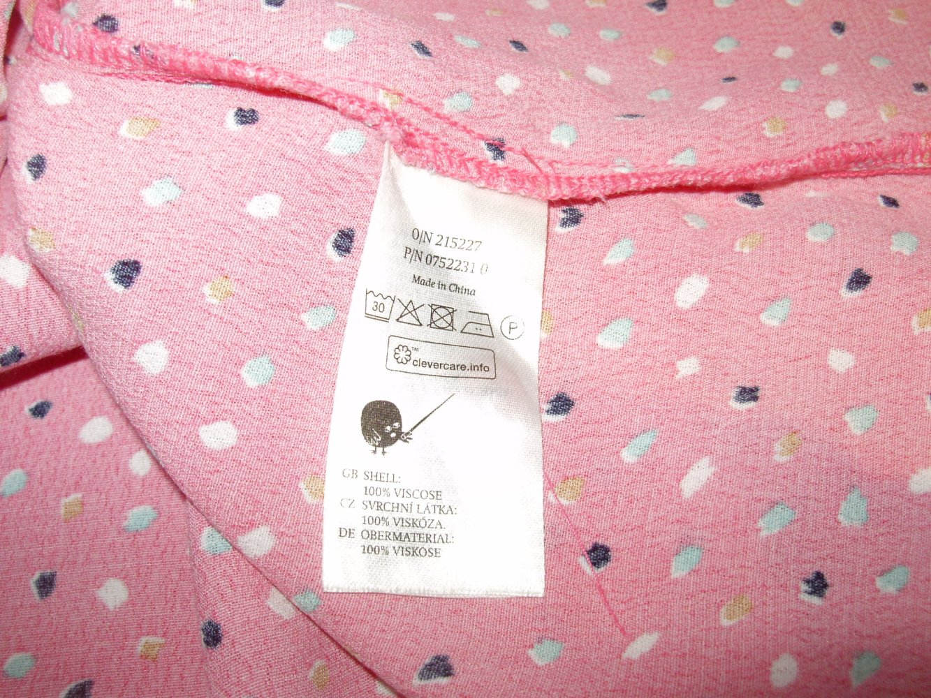 Monki Kleid rosa Muster ausgefallen XS S