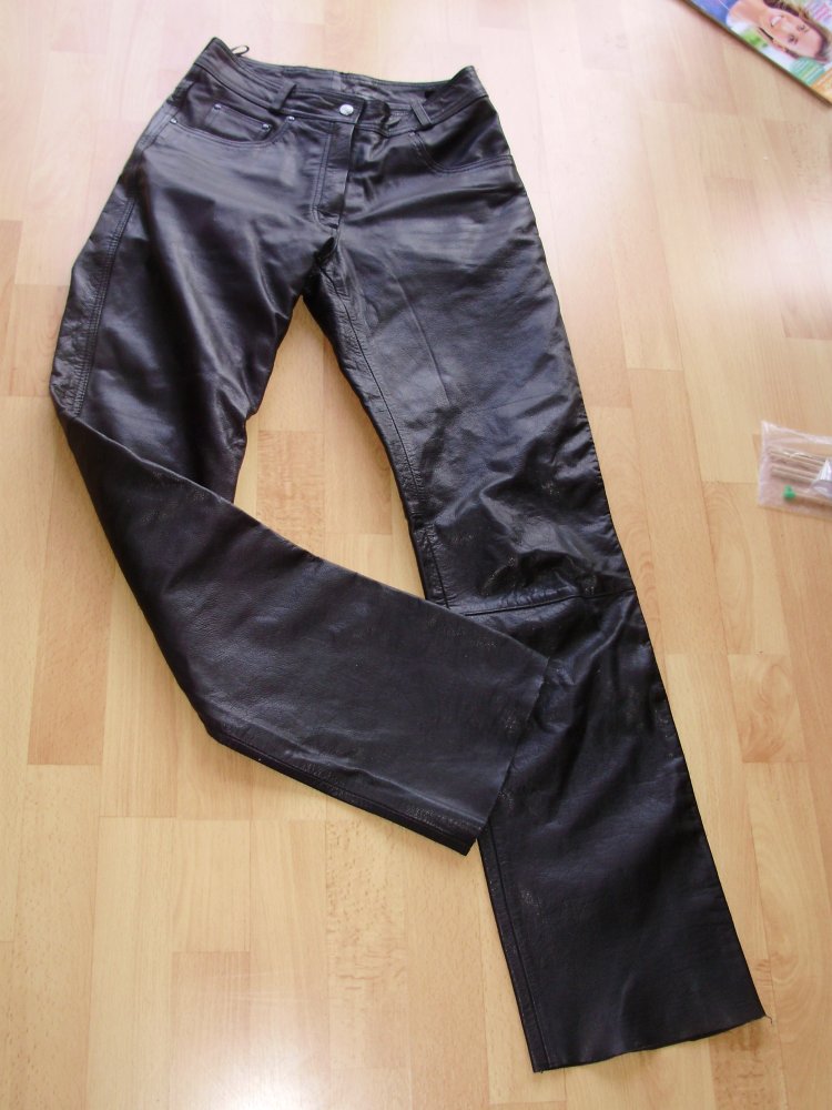 Echt Leder Hose schwarz 36