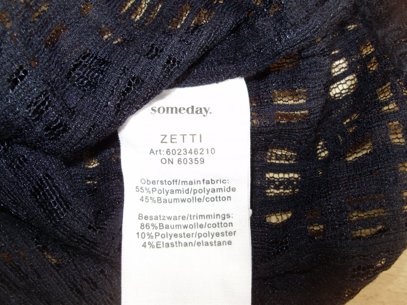 Someday Oberteil schwarz Muster ausgefallen weit oversize S M