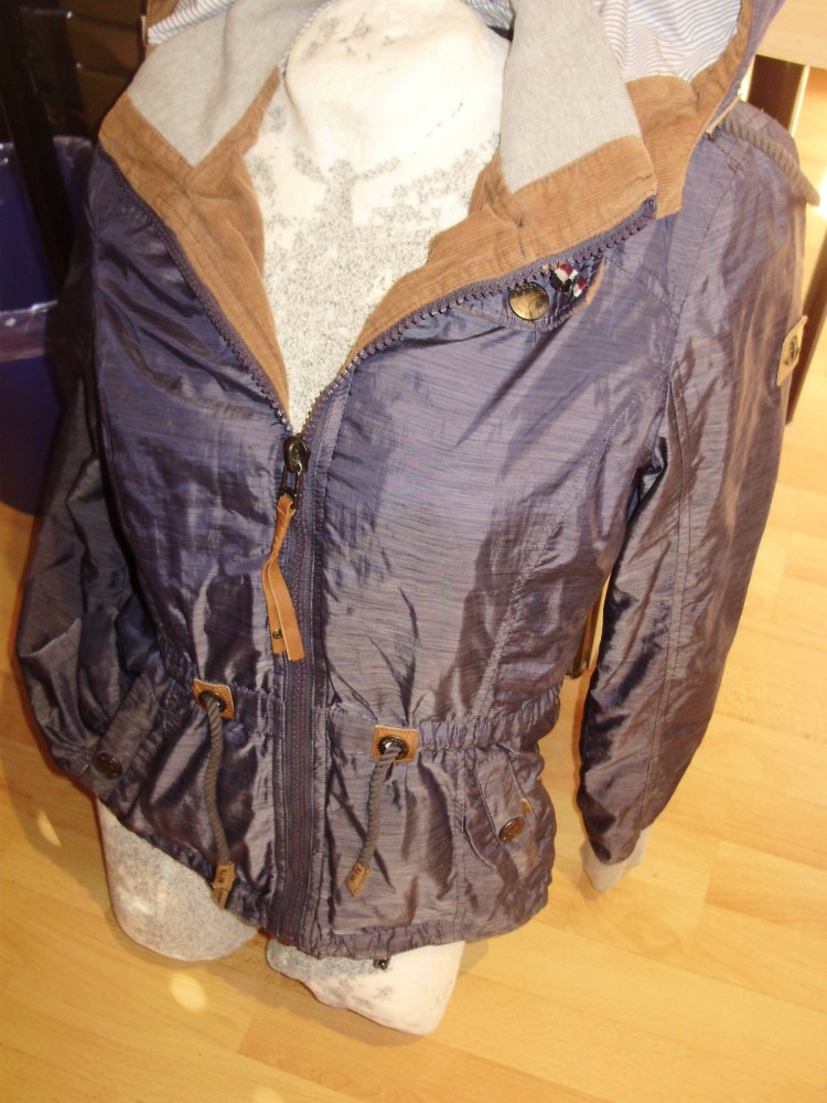 Naketano Jacke blau braun Kapuze S