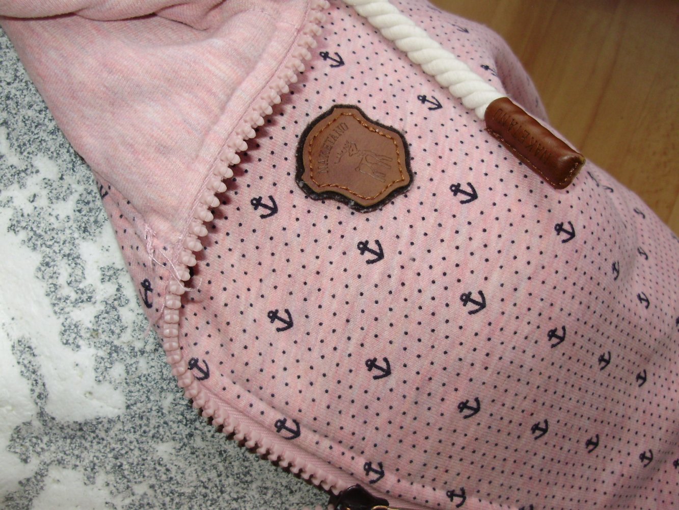 Naketano Sweat Hoodie rosa Anker S