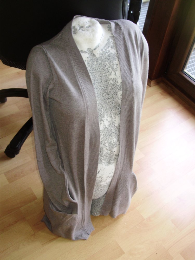 s. oliver Cardigan lang graubraun offen 36
