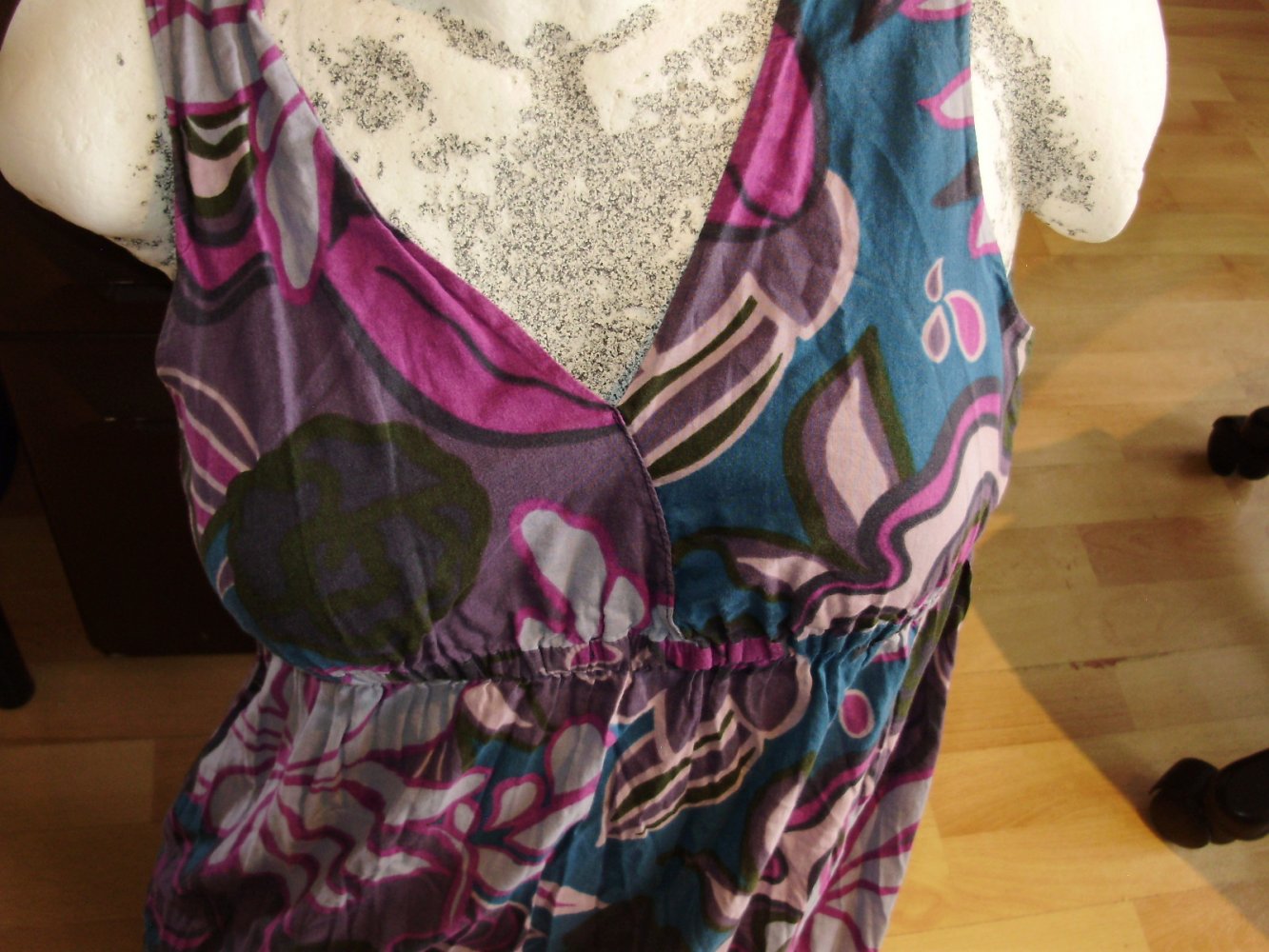 Sisley Maxi Kleid lila pink bunt S M passend