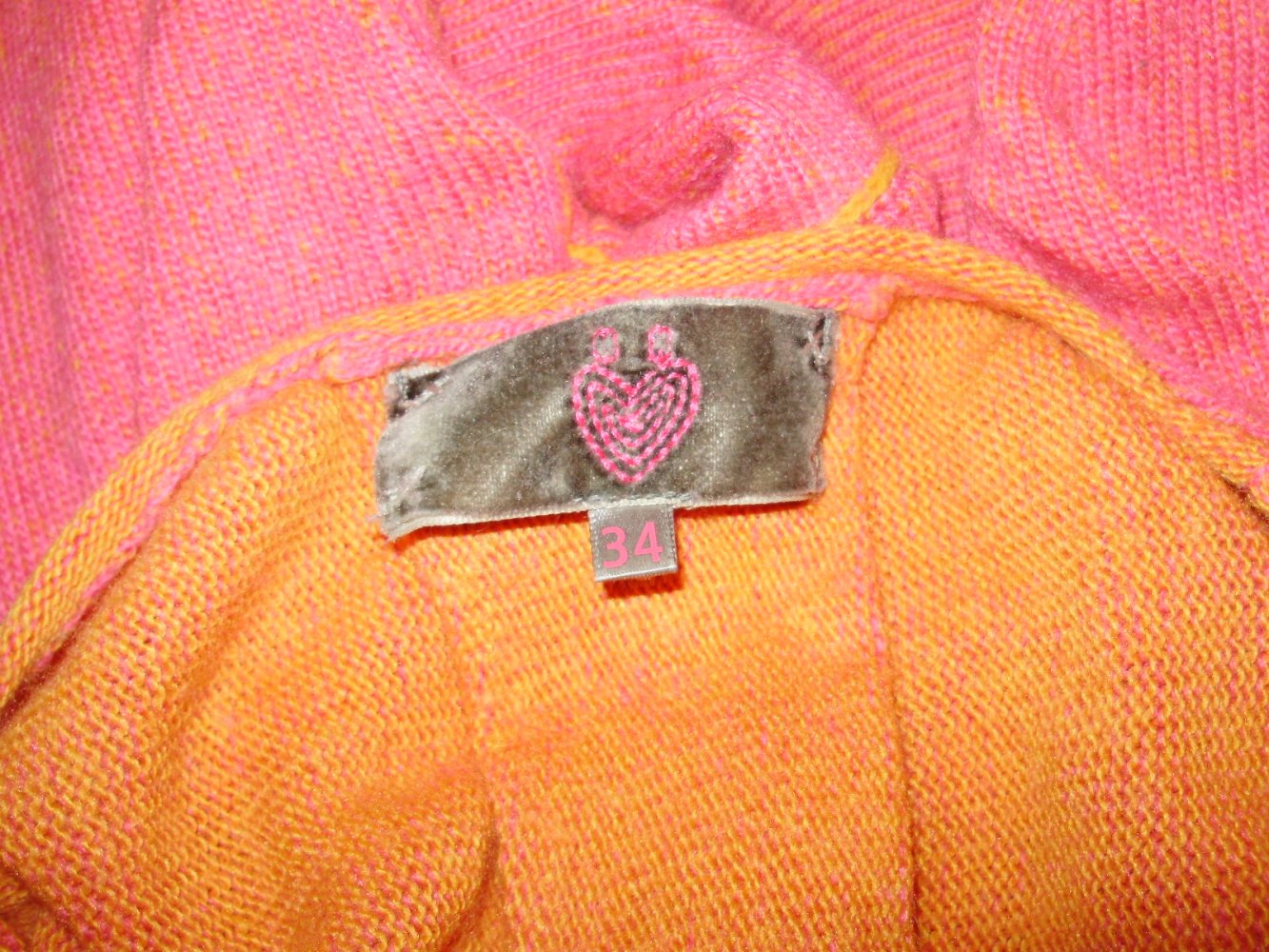 Lieblingsstück Pullover pink orange Wolle Kaschmir S